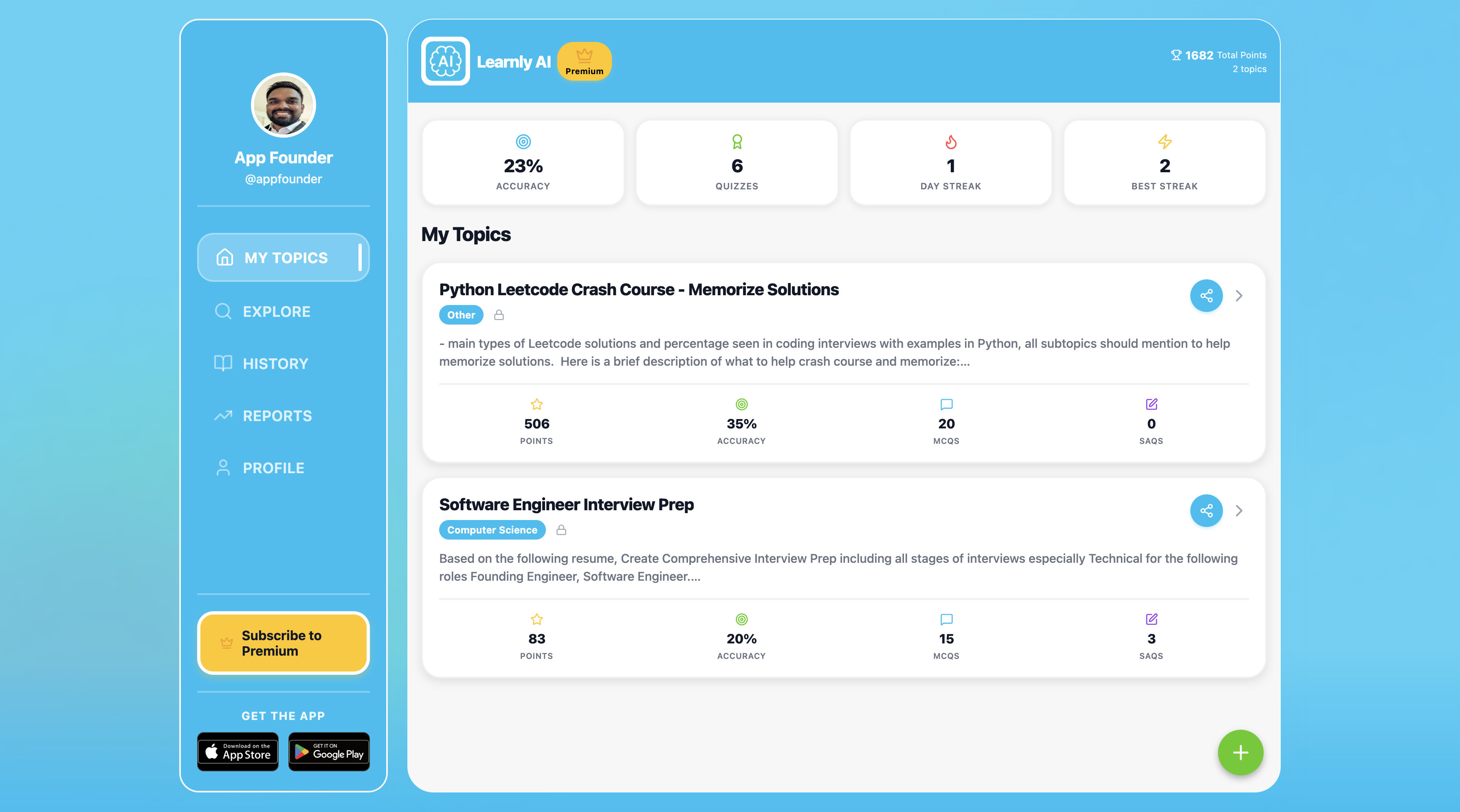 Learnly AI - Screenshot 2 showing product features and functionality