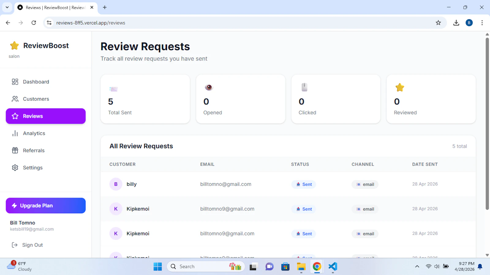 ReviewBoost screenshot 3