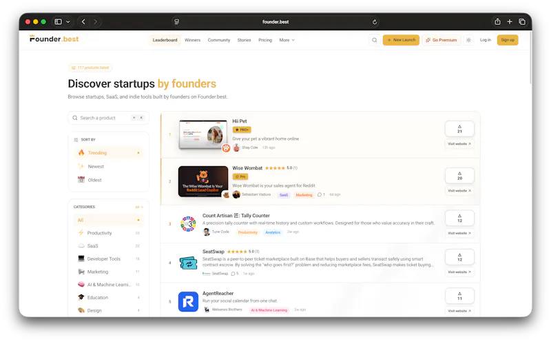 Founder.best screenshot 3