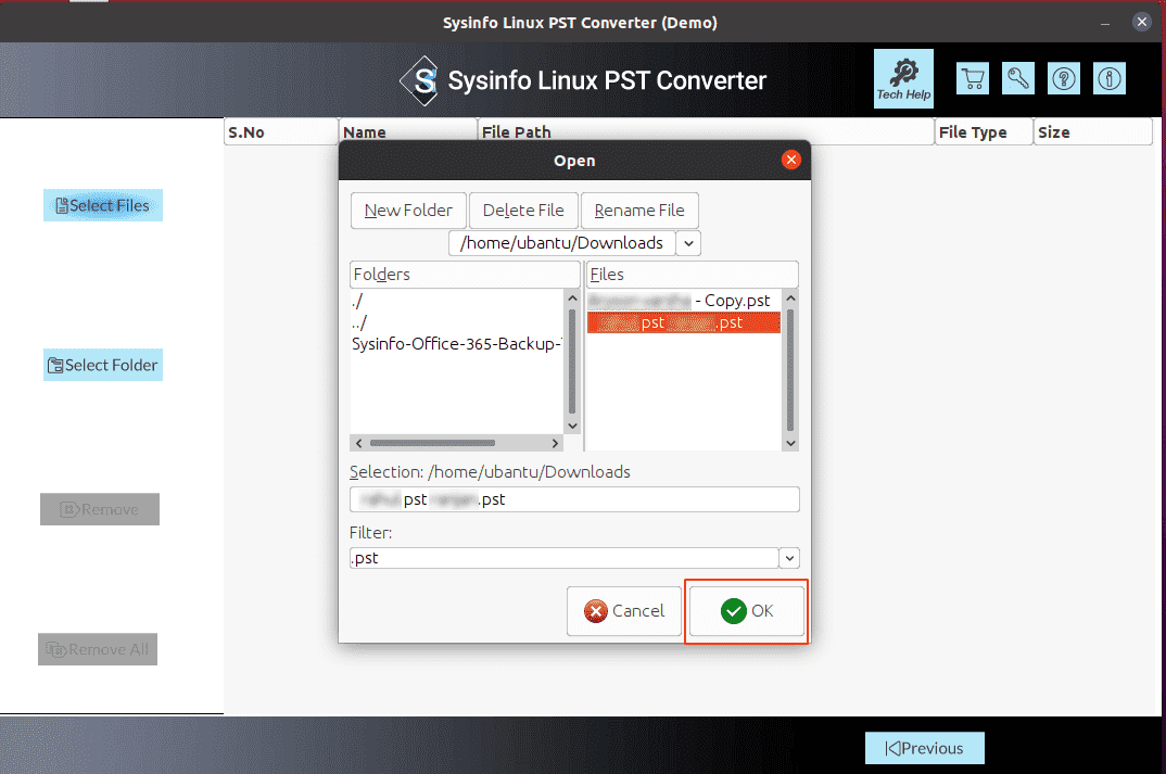 Mídia 1 de Sysinfo Linux PST Converter - Converter Linux PST Converter PST em outro formato no sistema operacional Linux.