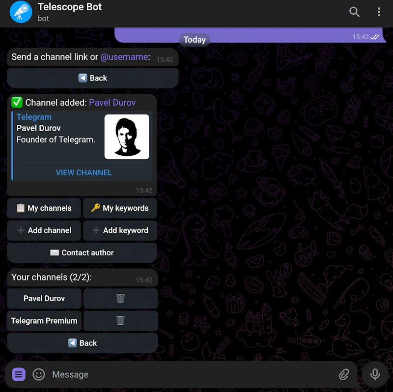 Telescope Bot screenshot 3