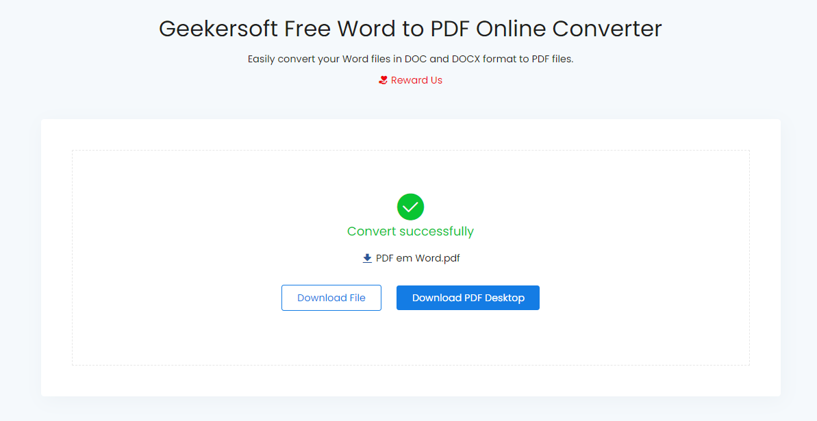 Geekersoft Word Free to PDF online media 1