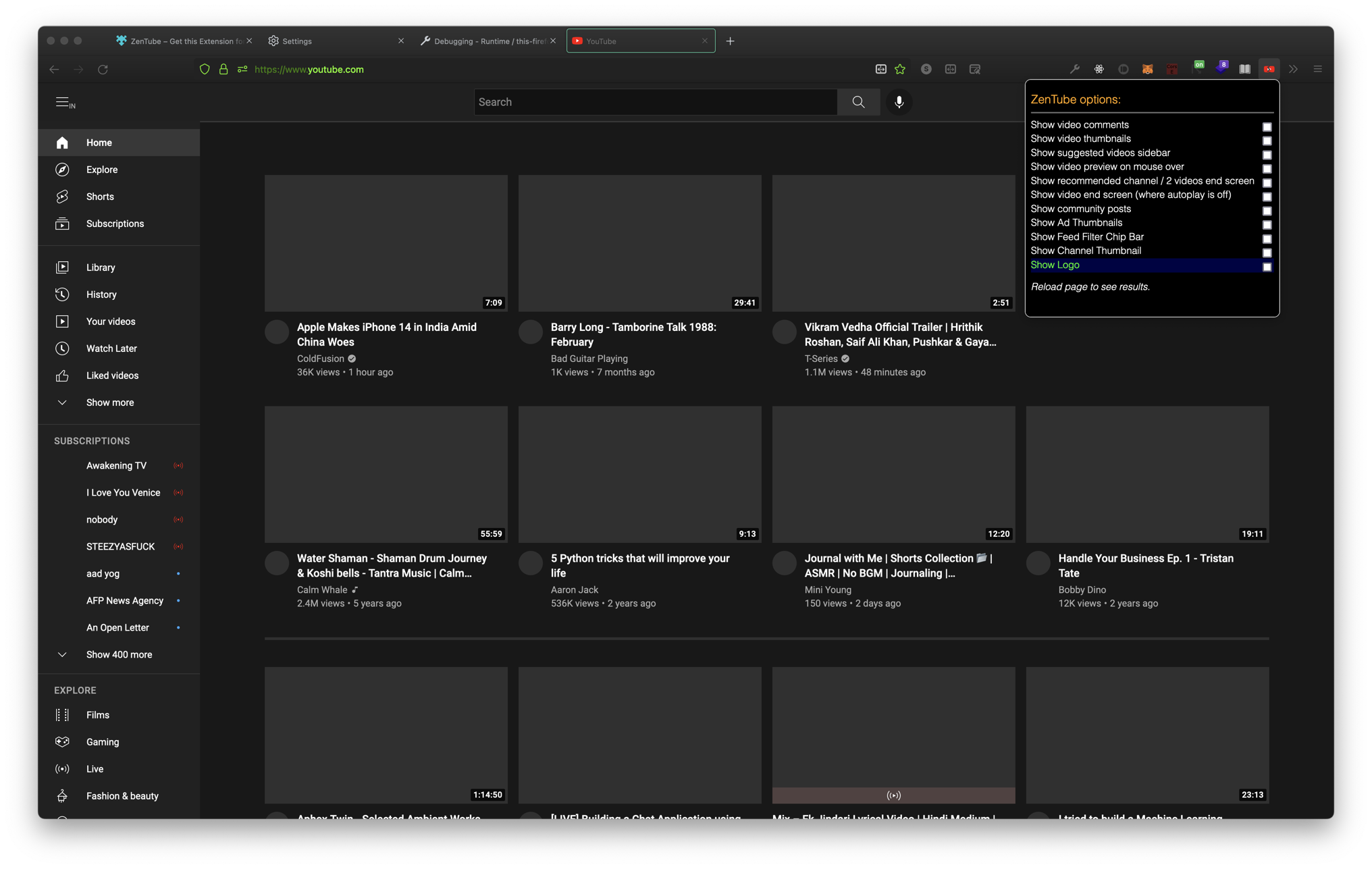 Zentube gallery image