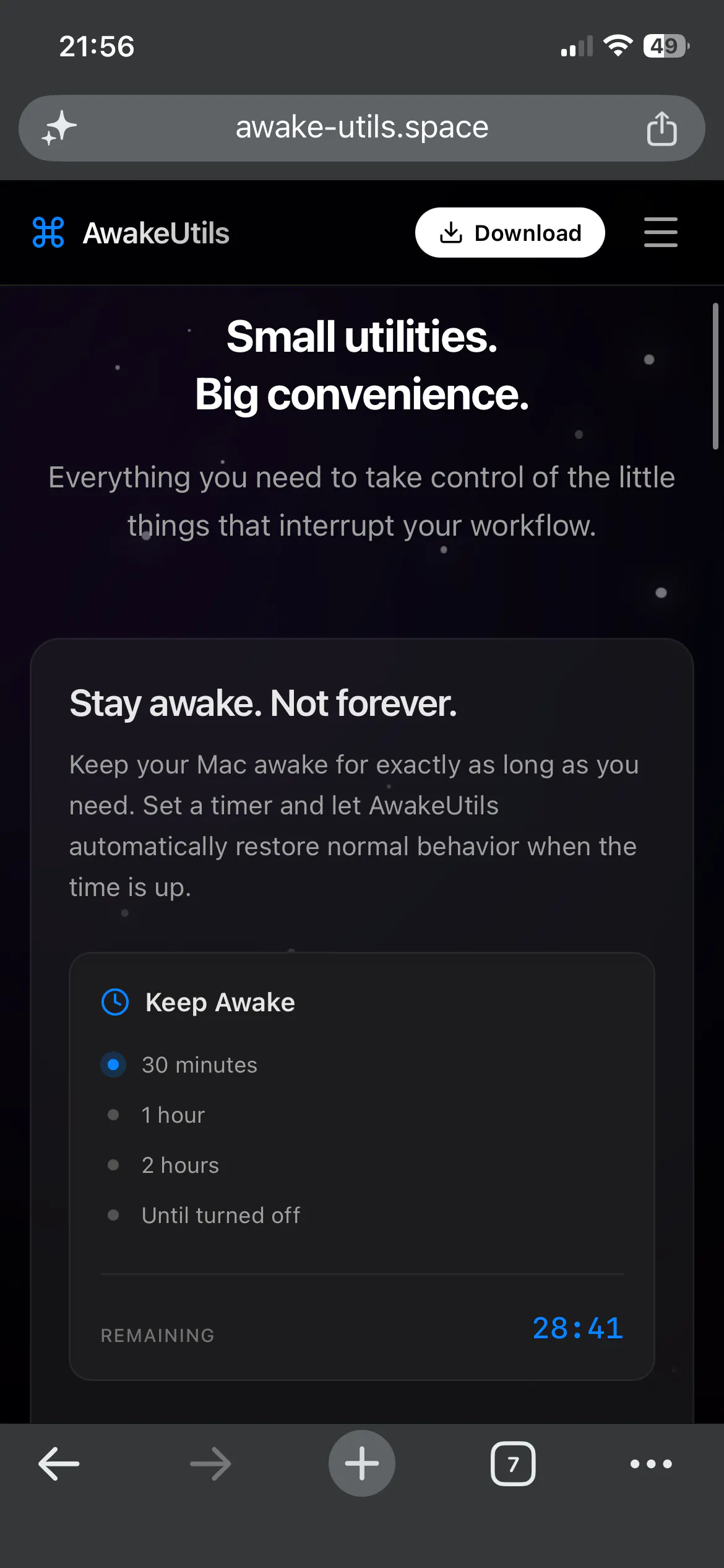 AwakeUtils App gallery image
