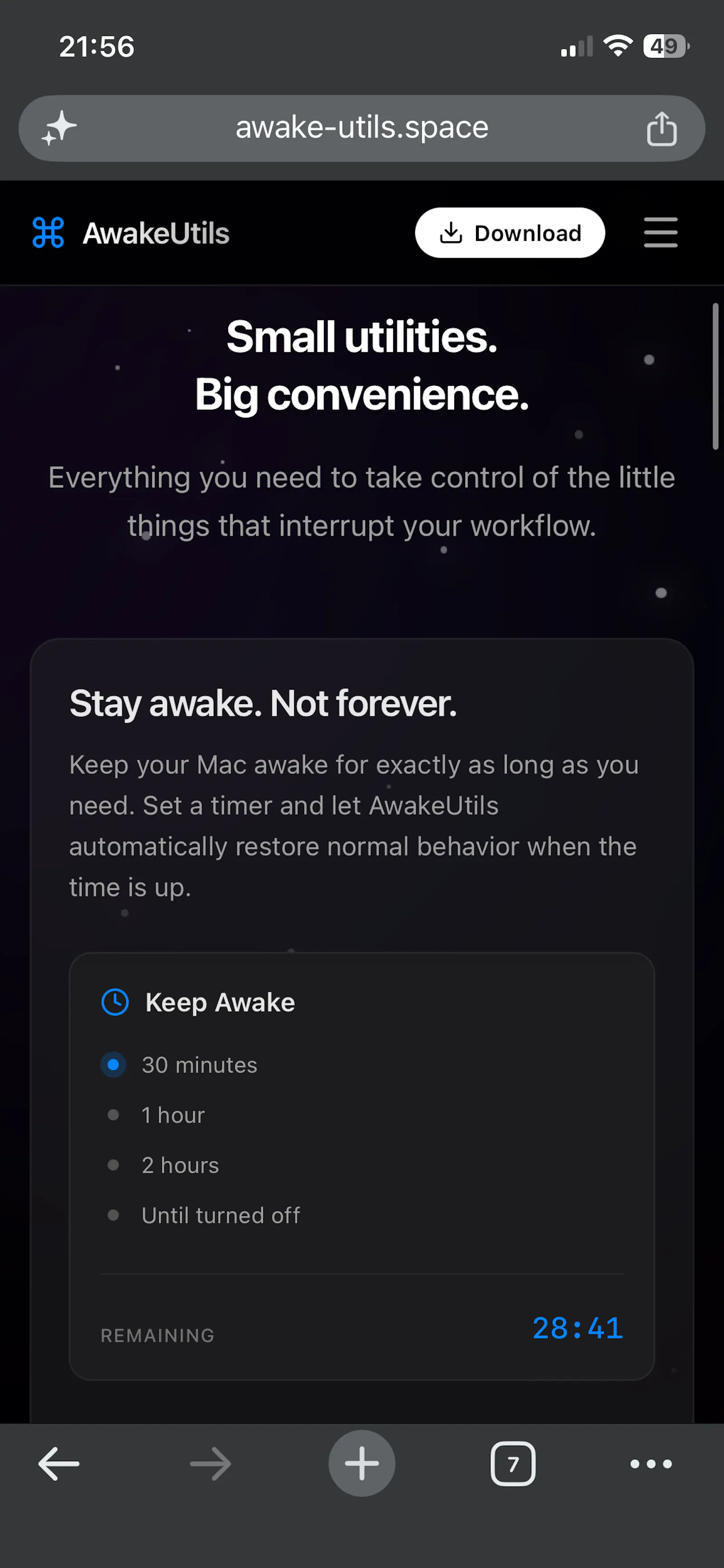 AwakeUtils App screenshot 3