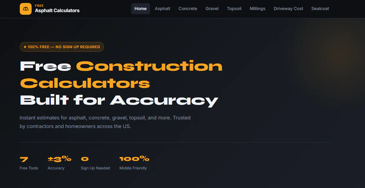 Free Asphalt Calculators gallery image