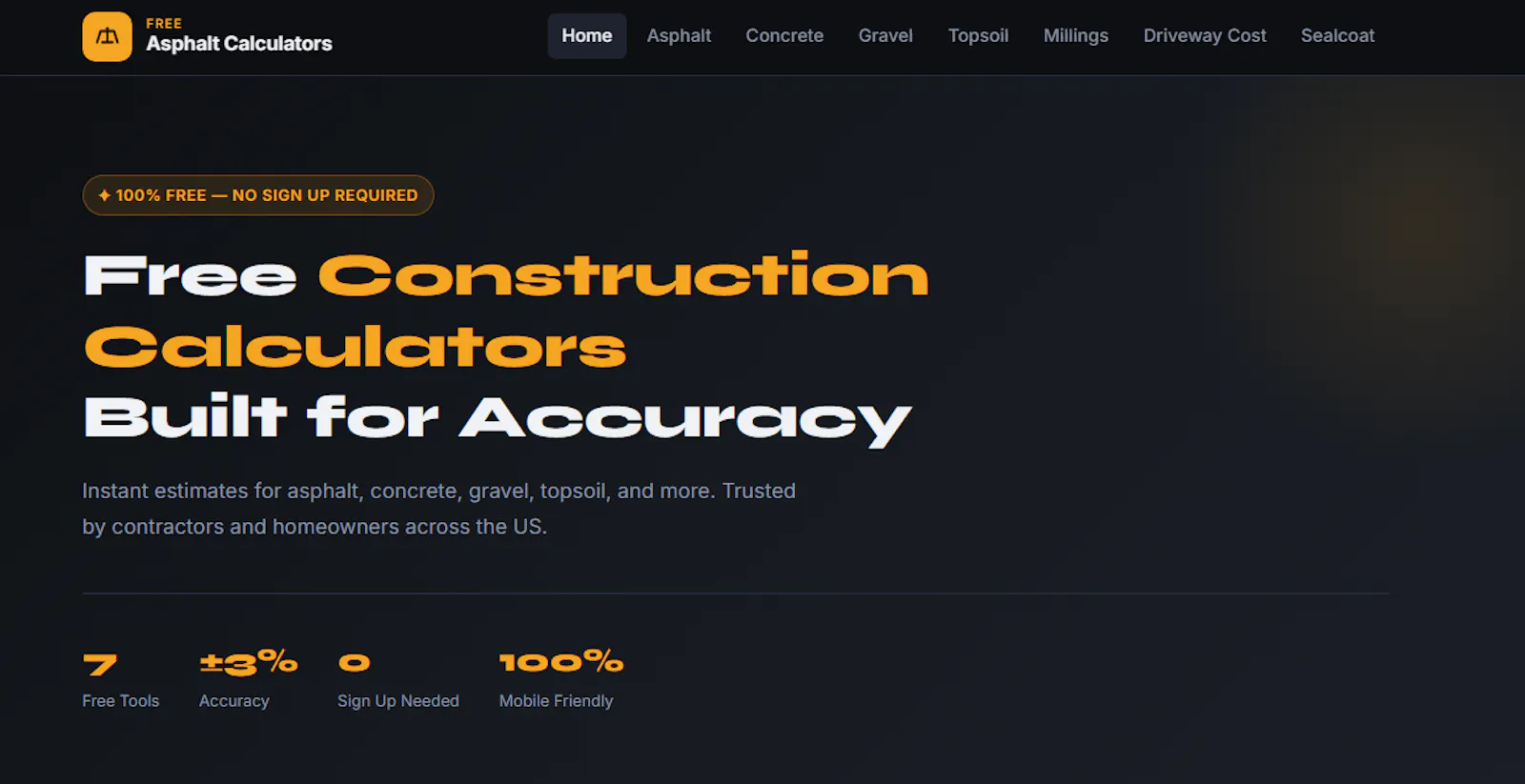 Free Asphalt Calculators screenshot 1