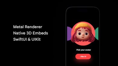 아이패드에서 원시 3D 앱을 만들기 위한 스플라인 인터페이스를 디모하는 앱