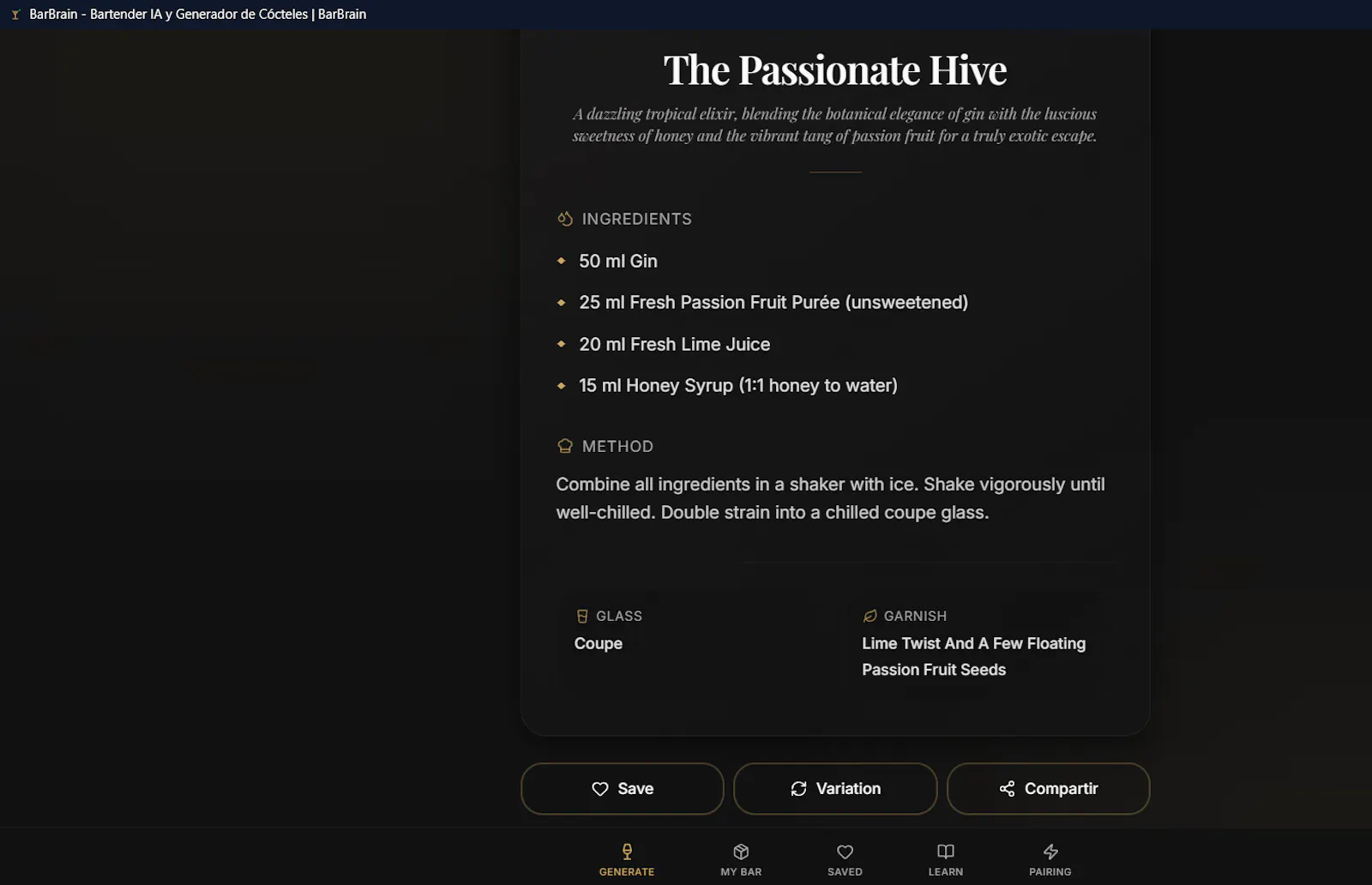 BarBrain screenshot 3