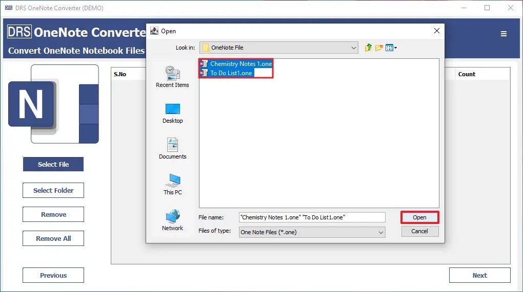 Media DRS ONENOTE Chuyển đổi - Công cụ tốt nhất để chuyển đổi các tệp onenote một cách dễ dàng 3