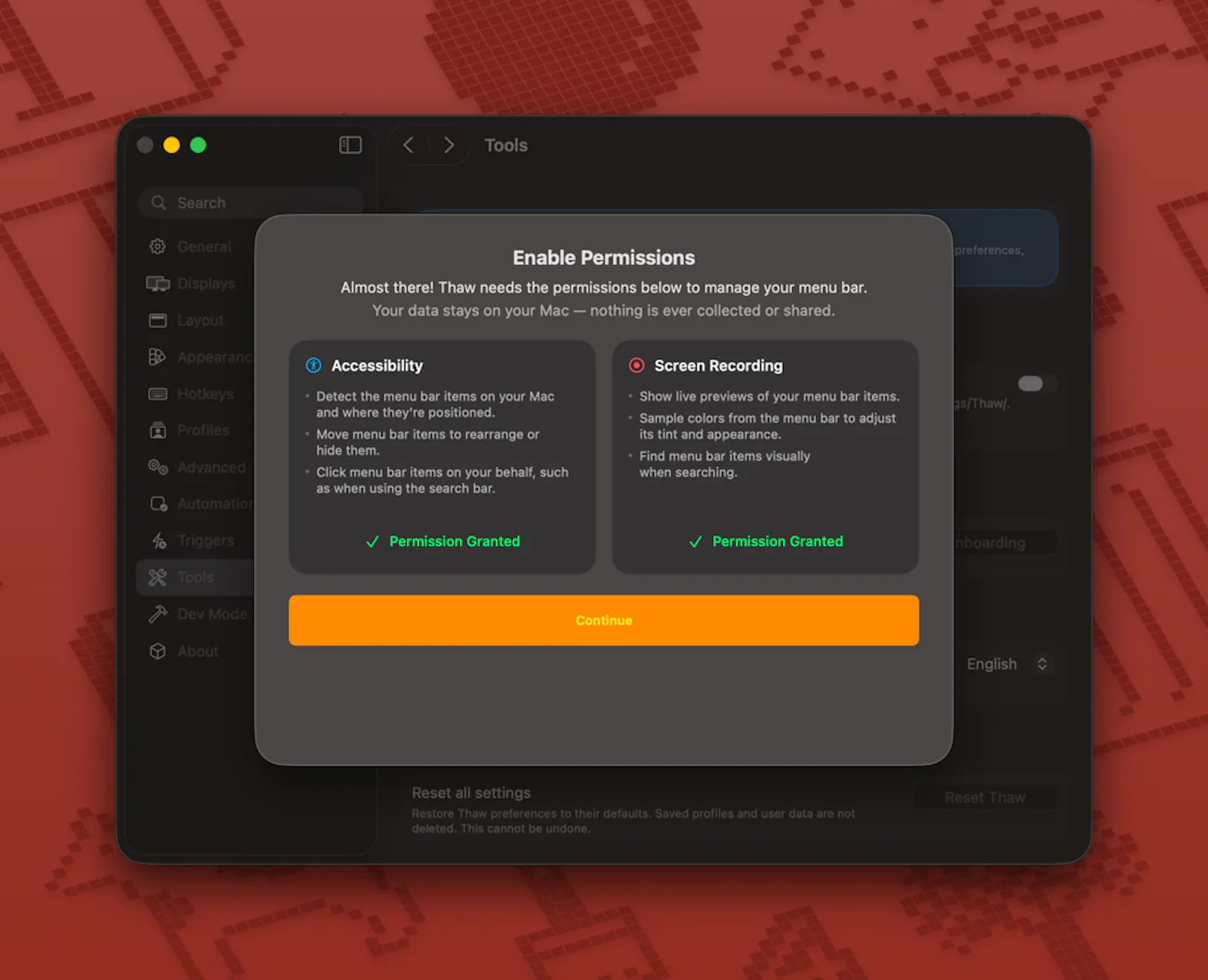 Thaw screenshot 3