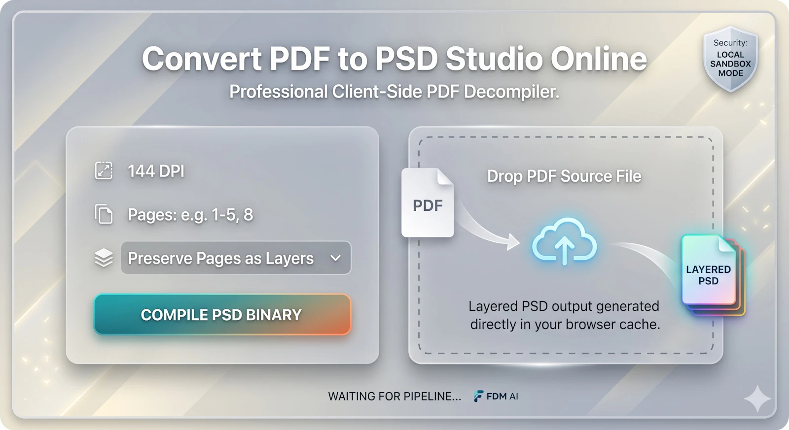 FDM AI PDF to PSD Converter screenshot 2