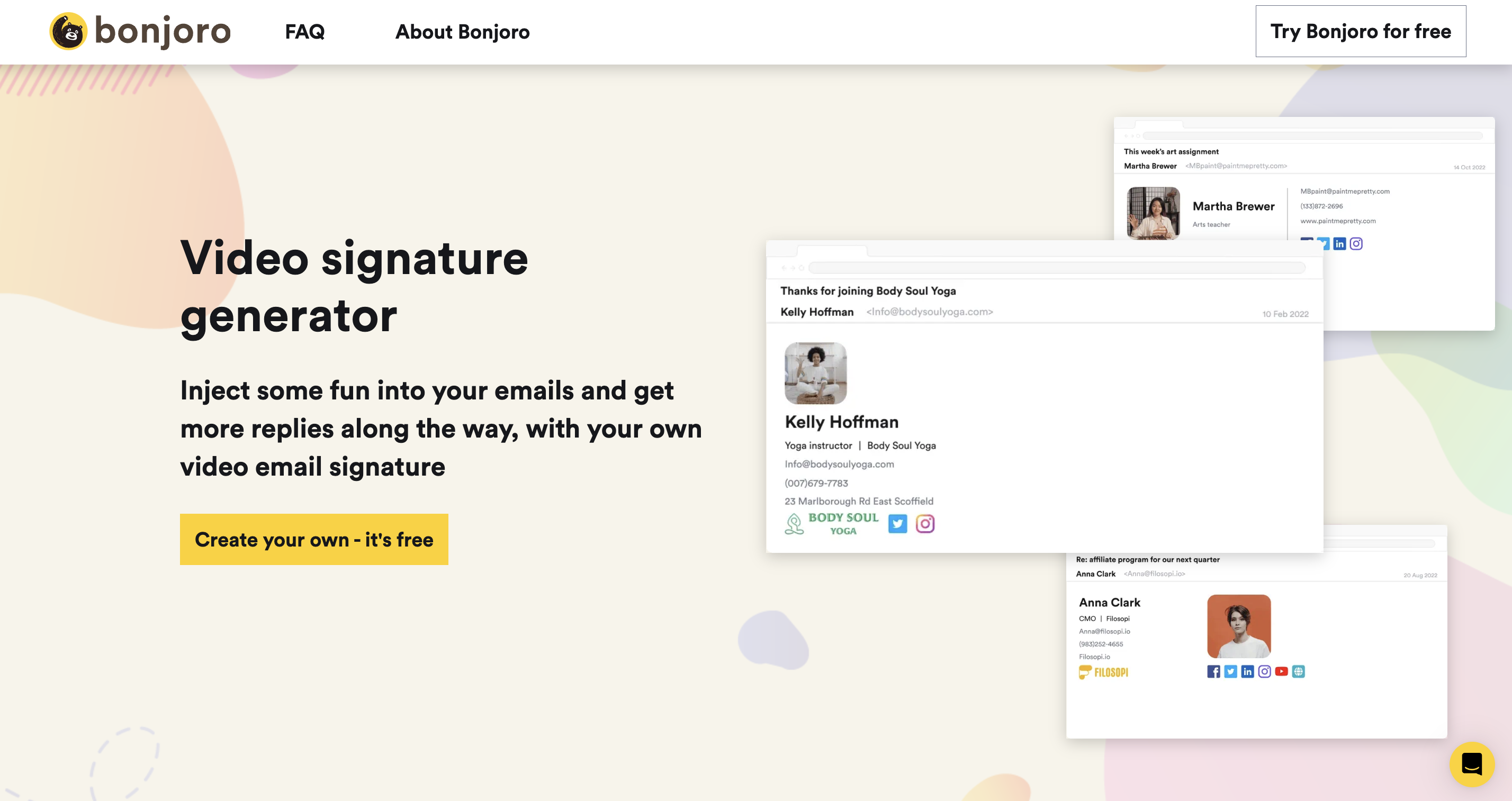 Bonjoro의 Gif Signature - 이메일 서명을 조금 덜 지루하게 만들어 봅시다 미디어 1