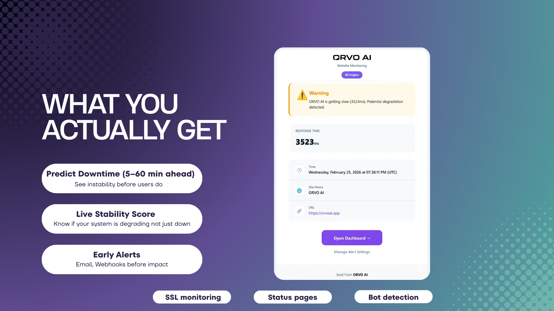 ORVO AI - Screenshot 4 showing product features and functionality