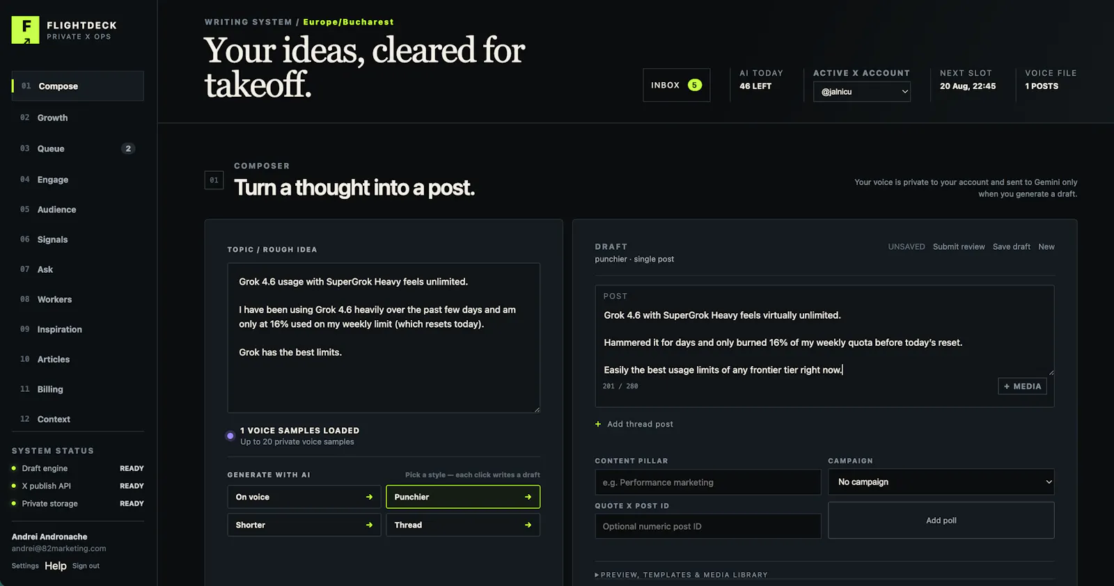 Flightdeck screenshot 1