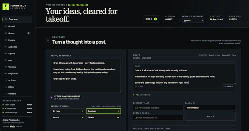 Flightdeck screenshot 1