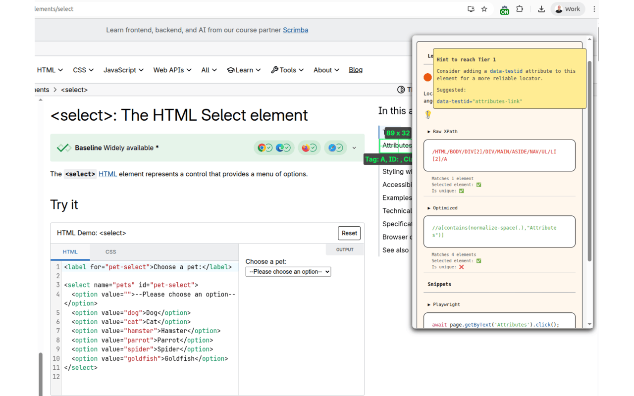 CSS Peek - Screenshot 5 showing product features and functionality