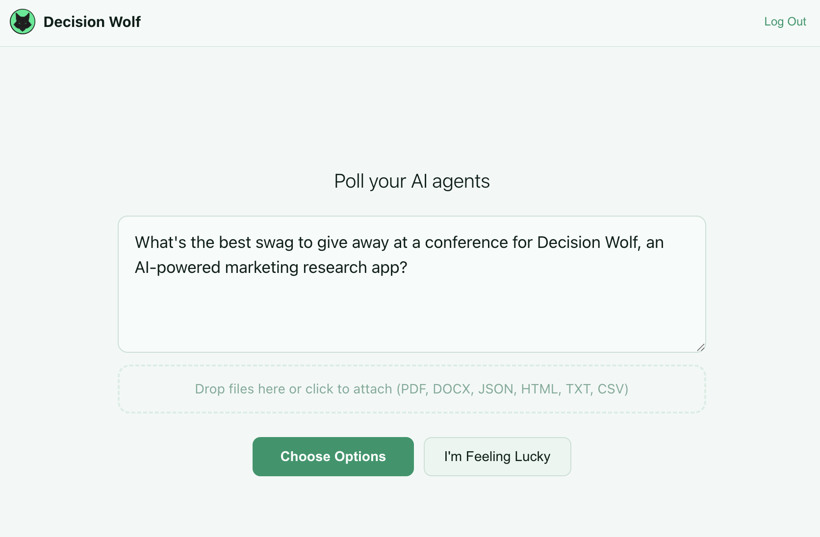Decision Wolf - Poll 500 AI Personas gallery image