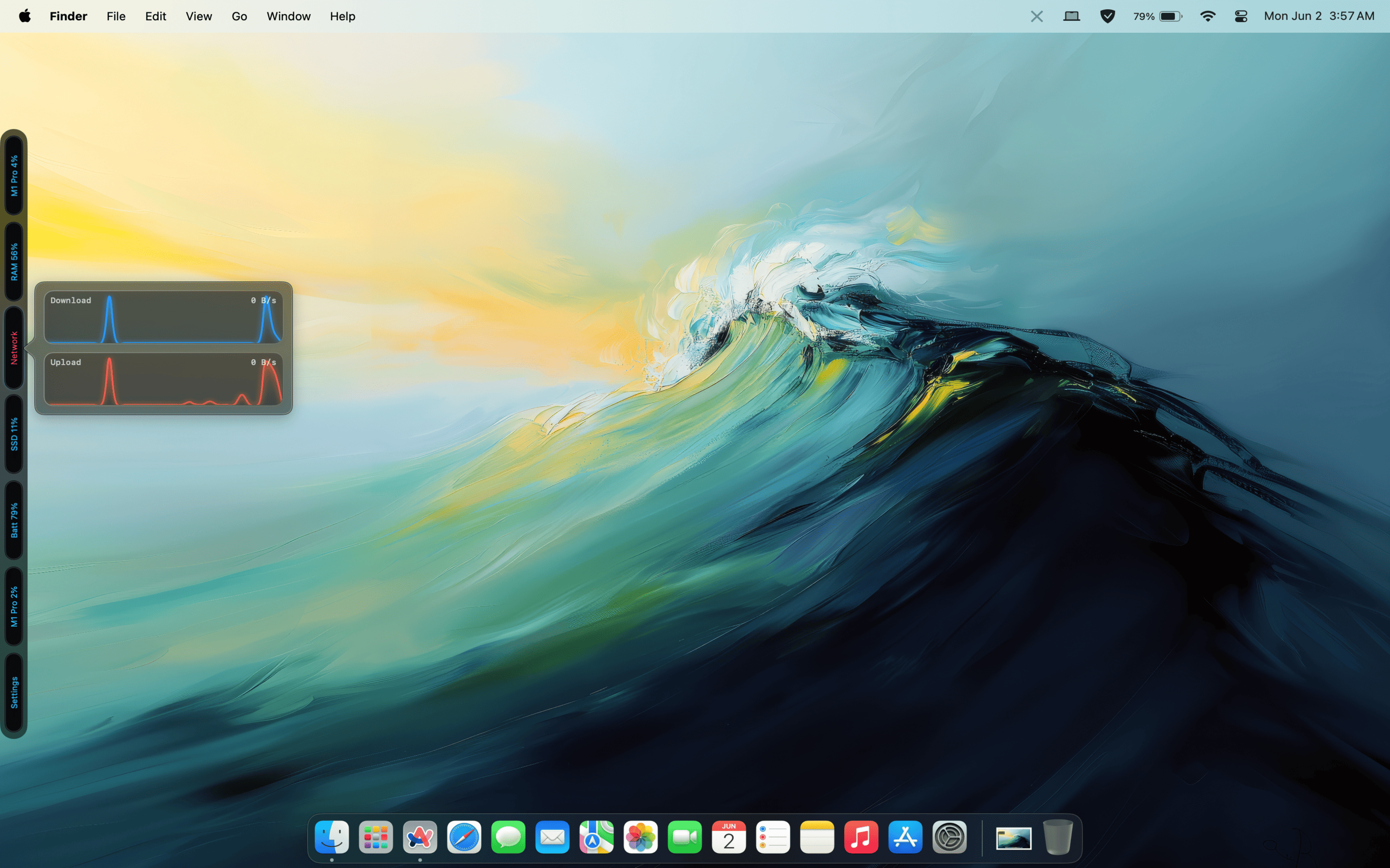ह्योल्स - XYLAR - MACOS के लिए एक चिकना साइडबार सिस्टम मॉनिटर। मीडिया 1