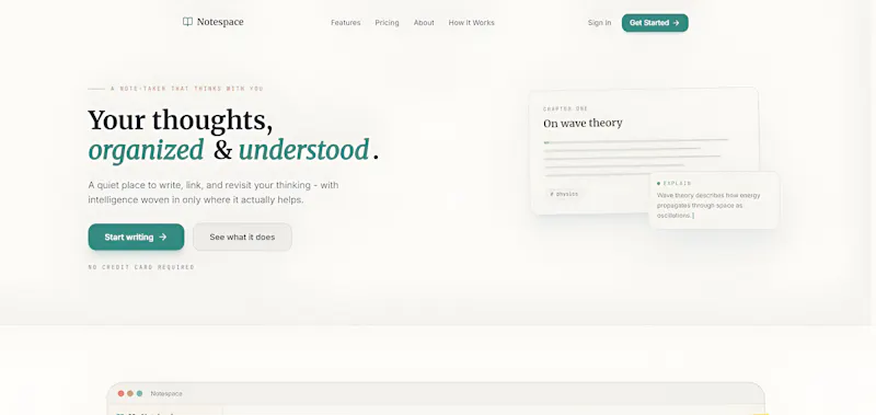 Notespace screenshot 1