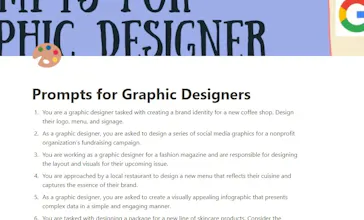 Prompts for Graphic Designer gallery image