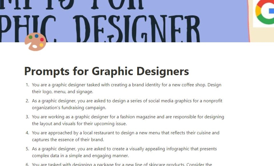 Grafik tasarımcı için istemler media 1