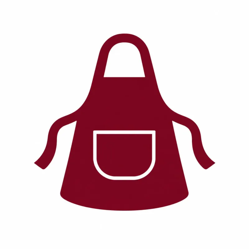 Maroon Apron - For Home Chefs
