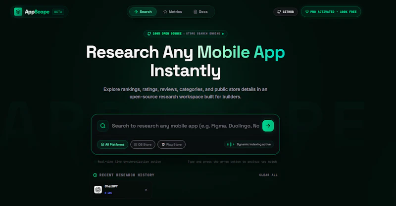 AppScope Mobile  screenshot 1