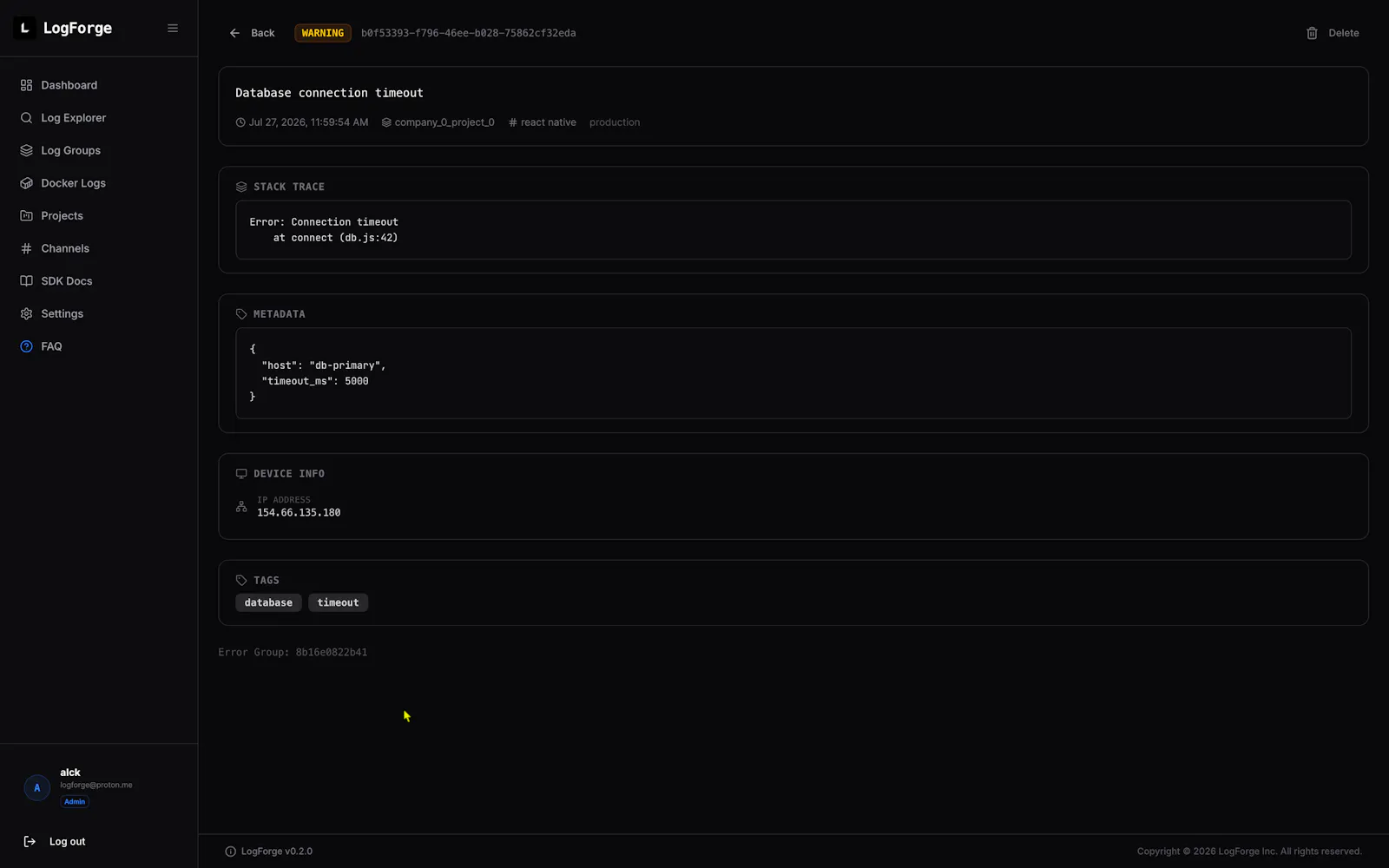 LogForge screenshot 3