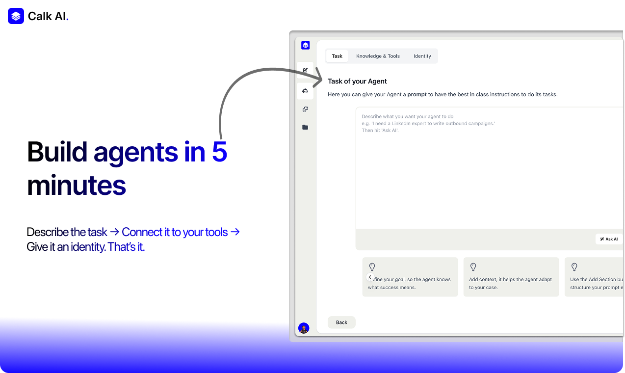 Calk AI 1.0 - Screenshot 2 showing product features and functionality