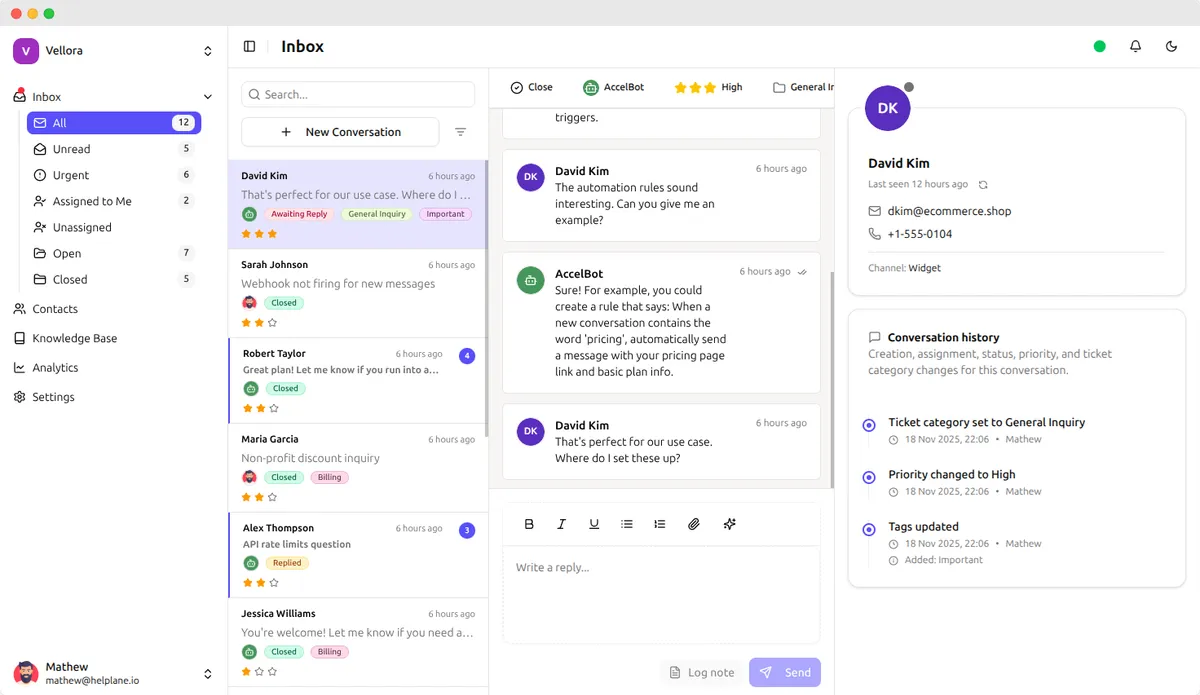 HelpLane - Main product screenshot demonstrating key features and user interface