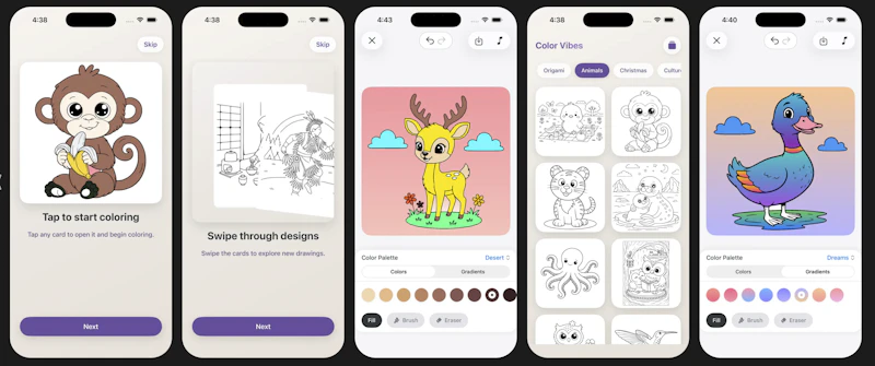 Color Vibes: AI Coloring Book screenshot 1