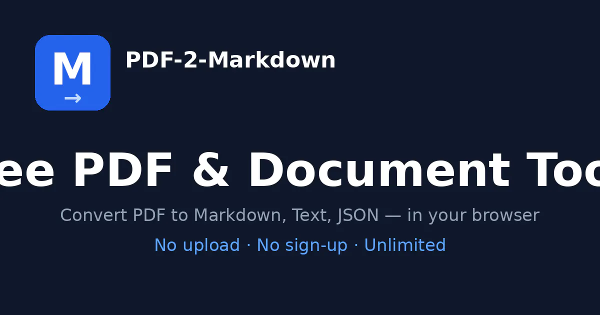 PDF-2-Markdown: Free Online Converter gallery image