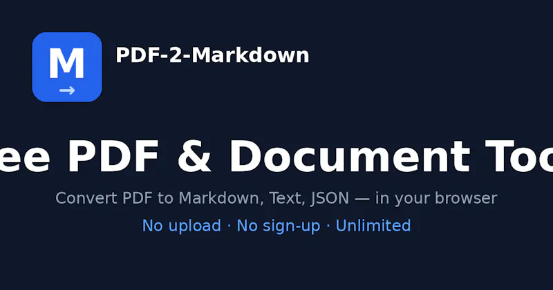 PDF-2-Markdown: Free Online Converter screenshot 1