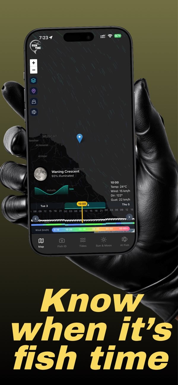 FishTime.ai - Main product screenshot demonstrating key features and user interface