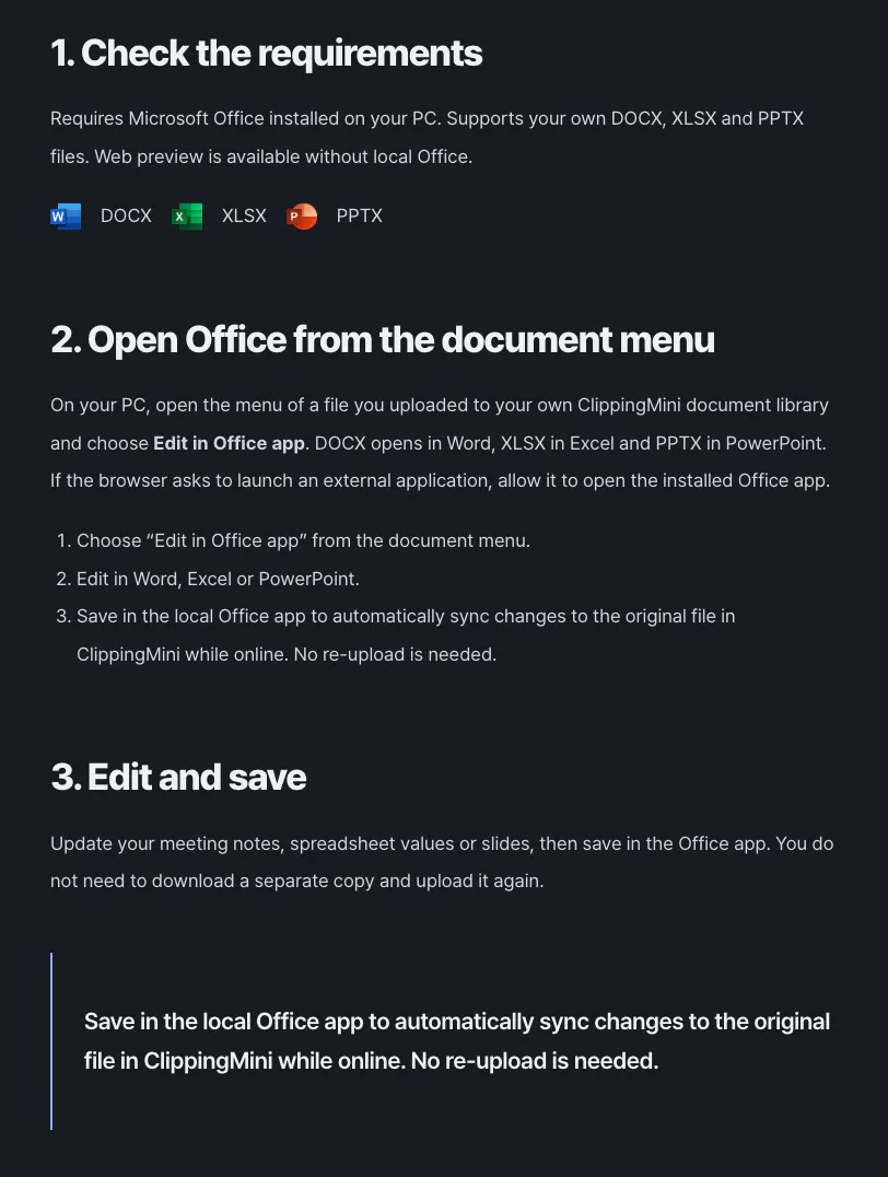 ClippingMini – Office Auto Sync gallery image