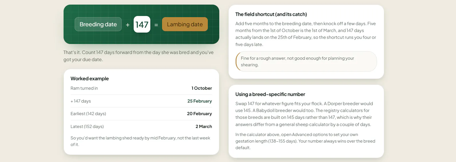 Sheep Gestation Calculator gallery image