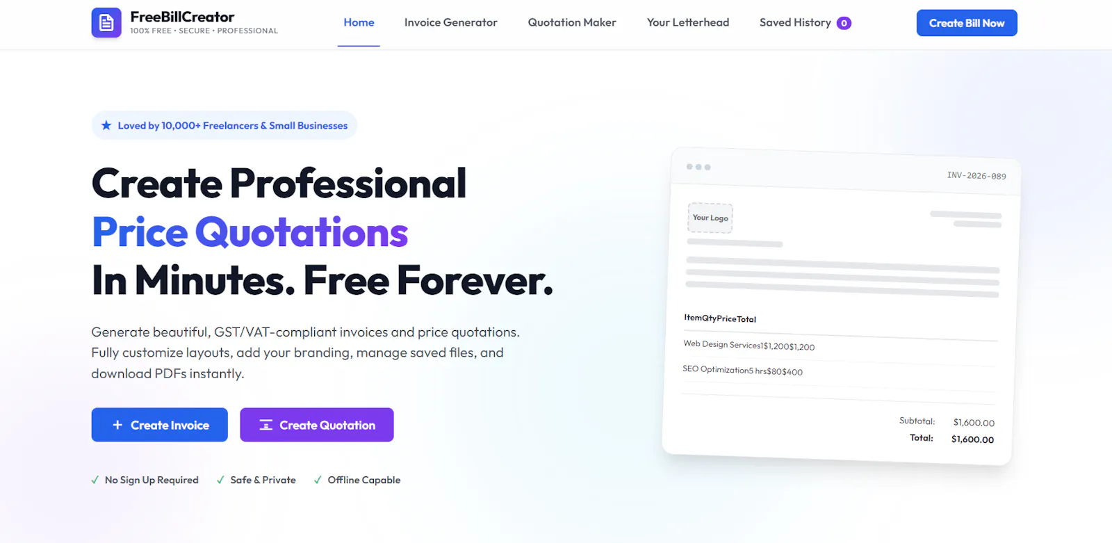 Free Invoice Generator  screenshot 2
