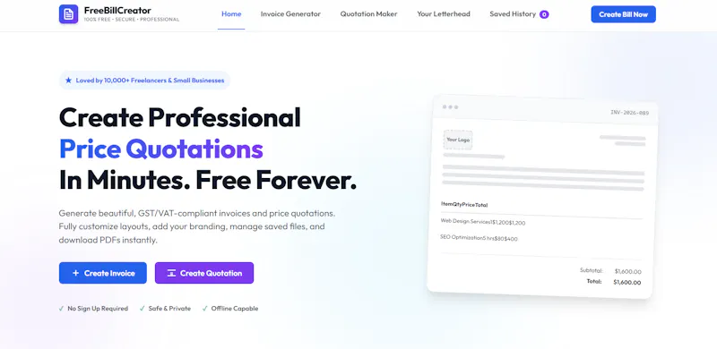 Free Invoice Generator  screenshot 2