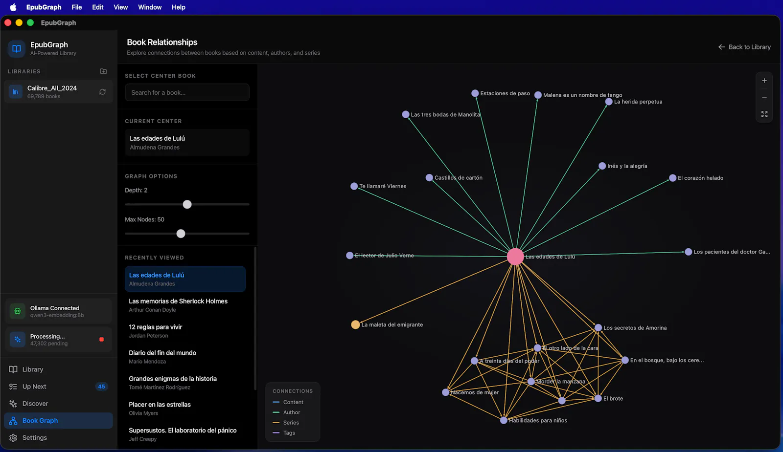 EpubGraph screenshot 1