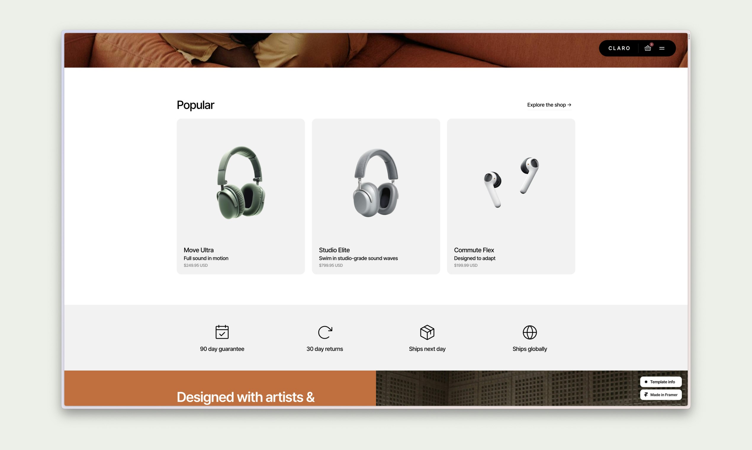 Framer Commerce media 5