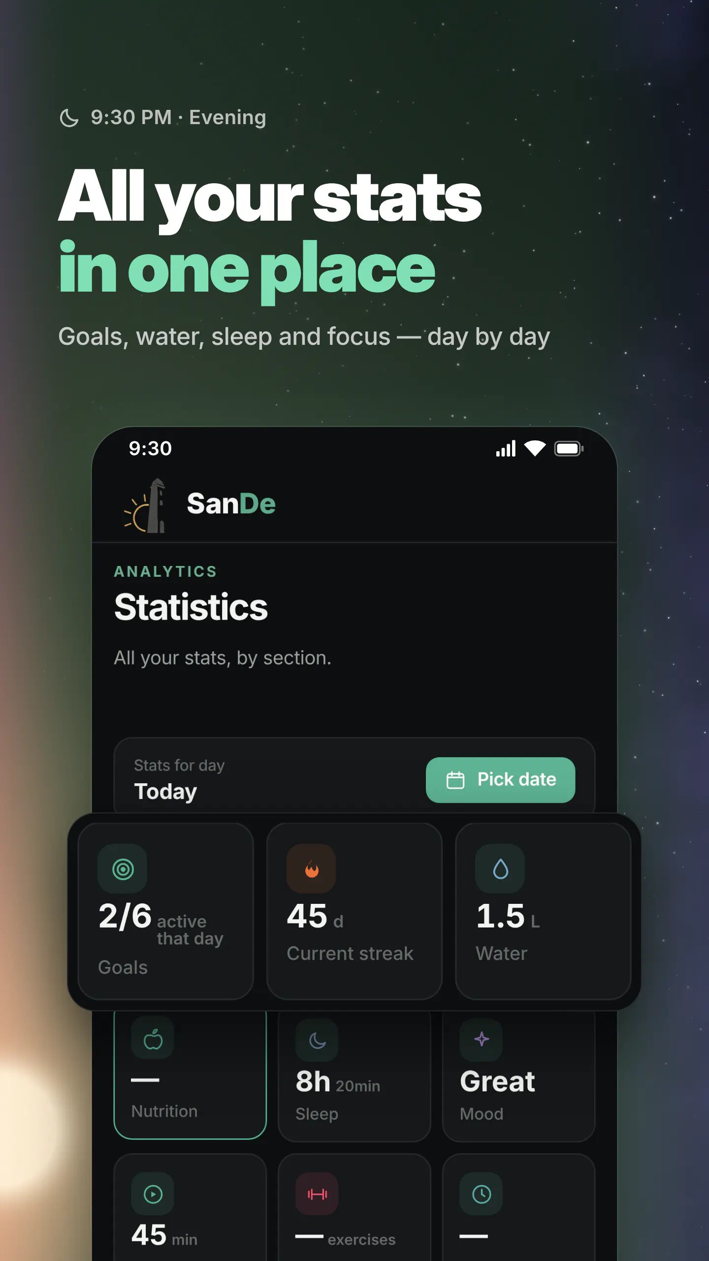 SanDe: Habit & Goal Tracker gallery image
