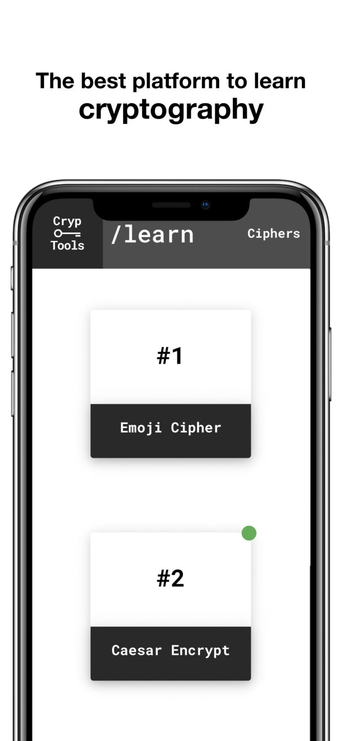 CrypTools' learn platform gallery image