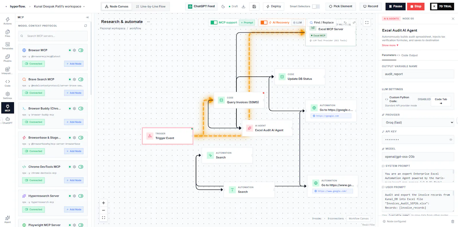 Hyperflow screenshot 1
