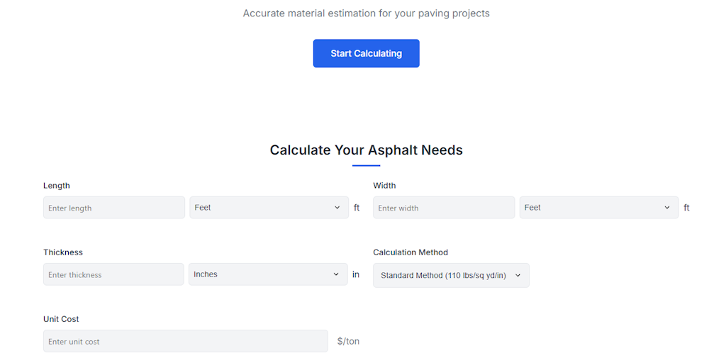 Asphalt Calculator