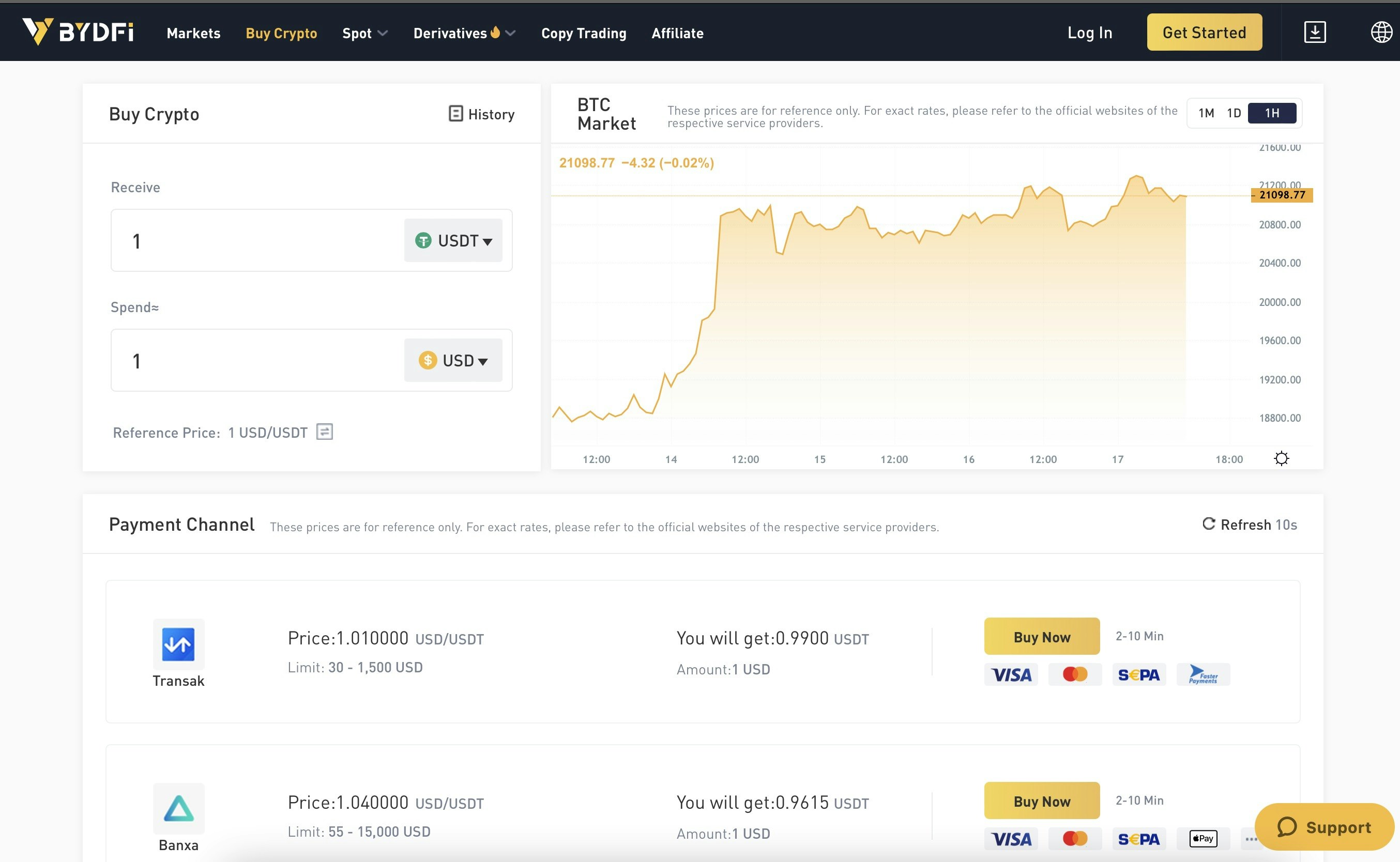 وسائط تبادل BYDFI - شدة واحدة تبادل التشفير 4