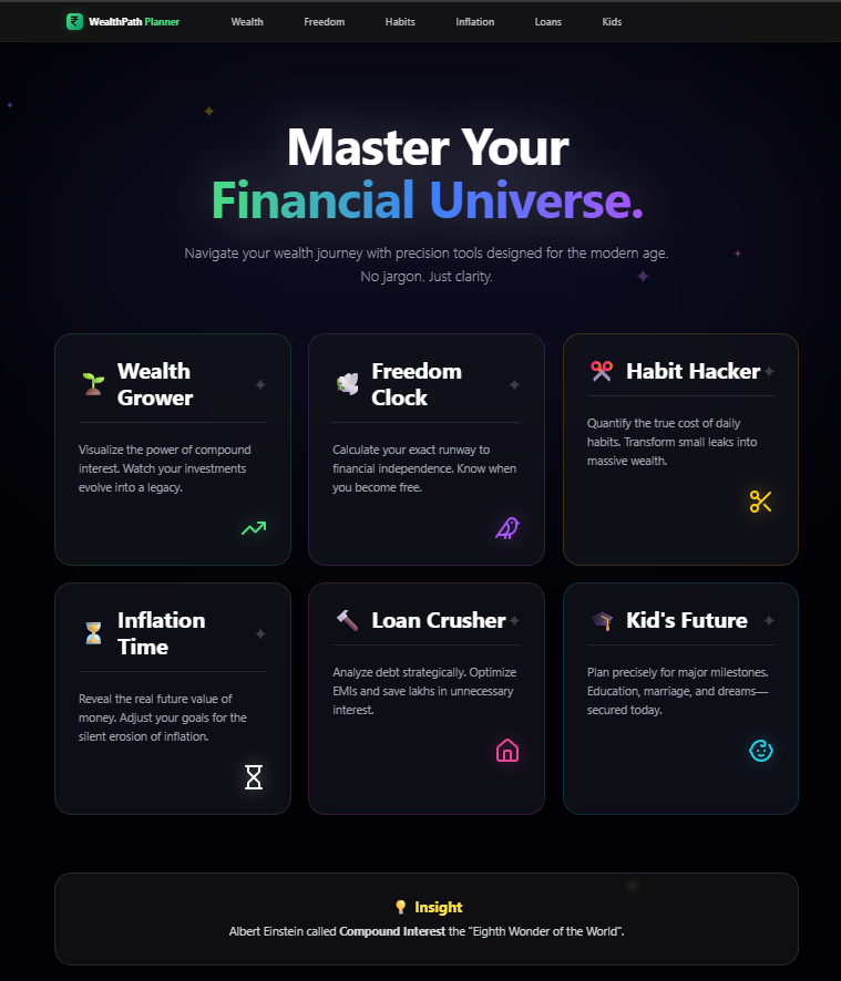 WealthPath Planner - Product Hunt launch logo and brand identity