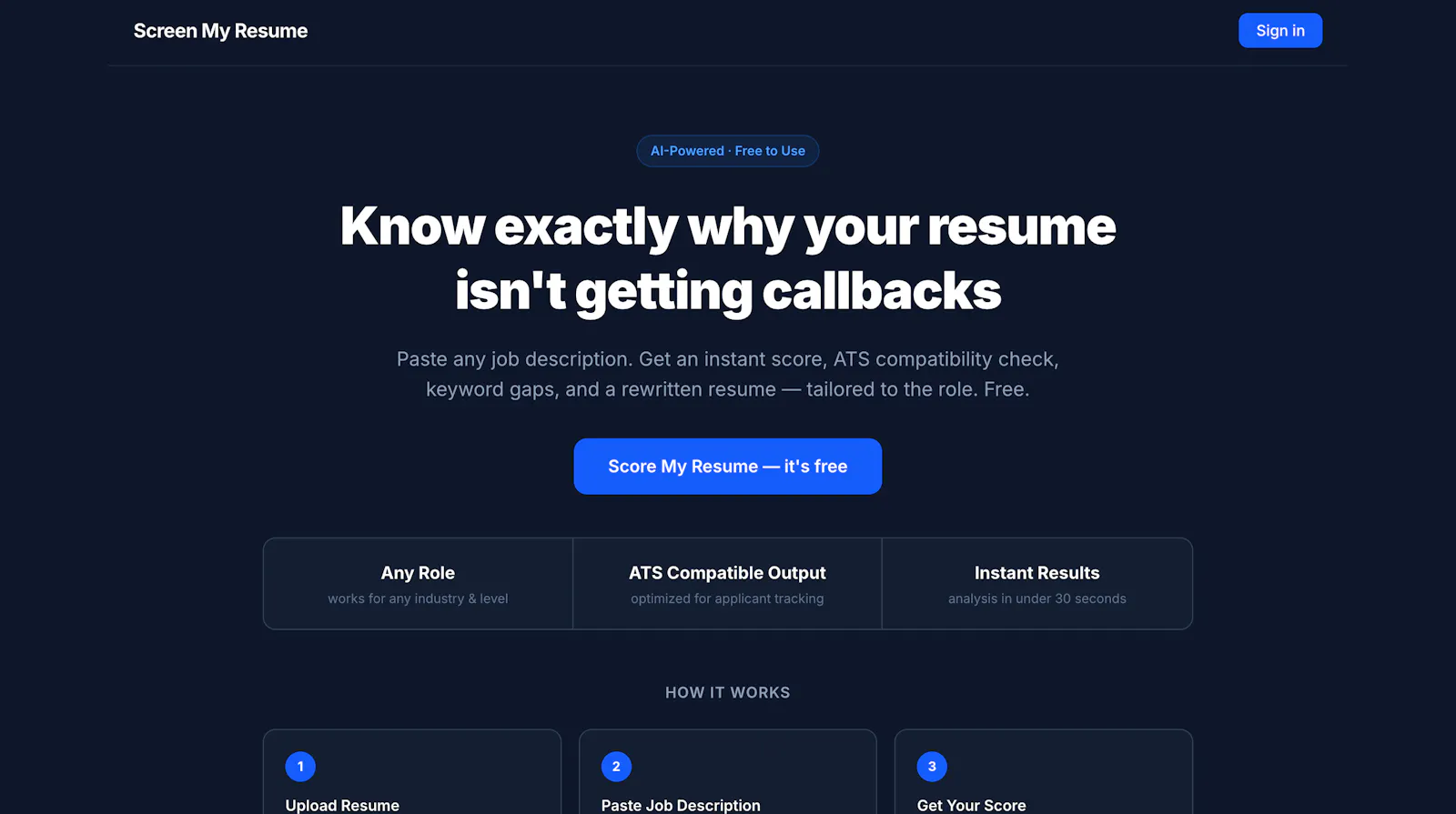 Screen My Resume screenshot 2