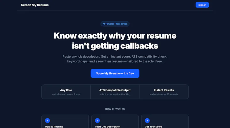 Screen My Resume screenshot 2