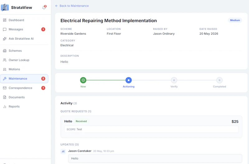 StrataView — Strata Committee Management screenshot 2